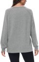 Womens Long Sleeve Oversized Sweatshirt Casual High Low Shirts Lightweight Pullover Tops