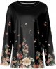 Womens Long Sleeve Shirts Summer Casual V-Neck Tshirt Ladies Floral Print Daily Tees Tunic Tops Trendy Blouses