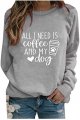 Womens Long Sleeve Sweatshirt Loose Fit Autumn Winter Classic Casual Trendy Tee Graphic Comfortable Print Tops