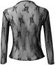 Mesh Tops for Women See Through Sheer Blouse Sexy Clubwear Party Shirts Womens Under Shirts Long Sleeved