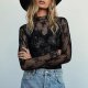 Mesh Tops for Women See Through Sheer Blouse Sexy Clubwear Party Shirts Womens Under Shirts Long Sleeved