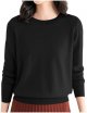 Women's Casual Crew Neck Solid Color Pullover Sweater Half Zipper Sweater Men