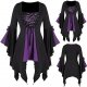 Tunic Sleeve Plus Lace Gothic Blouse Women Tops Size Tee Sequined Long Up Plus Size Tops plus Size Top Ruffle