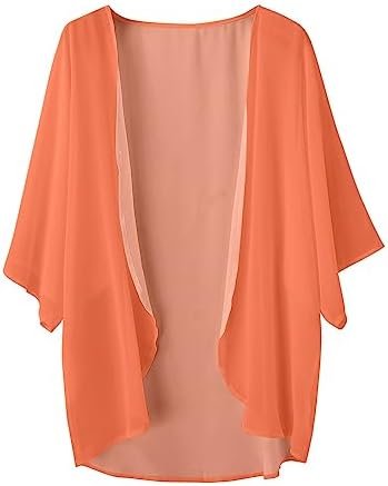 Womens Elegant Puff Sleeve Chiffon Loose Cover Up Casual Blouse Tops Womens Long Sweater