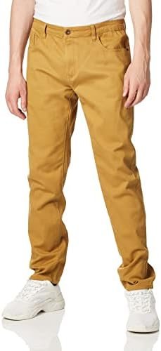 Men's Stretchable Basic Style of Color Skinny Jean Twill Pants