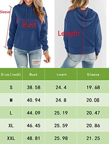 Women's Casual Hoodies Long Sleeve Solid Lightweight Pullover Tops Loose Sweatshirt with Pocket