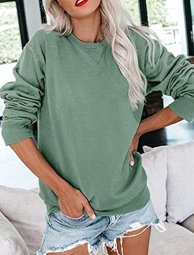 Womens Casual Sweatshirts Long Sleeve Cute Tunic Tops Loose Fitting Pullovers