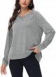 Womens Long Sleeve Oversized Sweatshirt Casual High Low Shirts Lightweight Pullover Tops