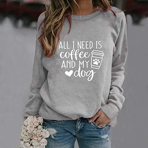 Womens Long Sleeve Sweatshirt Loose Fit Autumn Winter Classic Casual Trendy Tee Graphic Comfortable Print Tops