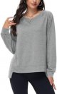 Womens Long Sleeve Oversized Sweatshirt Casual High Low Shirts Lightweight Pullover Tops