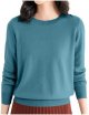 Women's Casual Crew Neck Solid Color Pullover Sweater Half Zipper Sweater Men