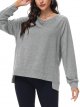 Womens Long Sleeve Oversized Sweatshirt Casual High Low Shirts Lightweight Pullover Tops